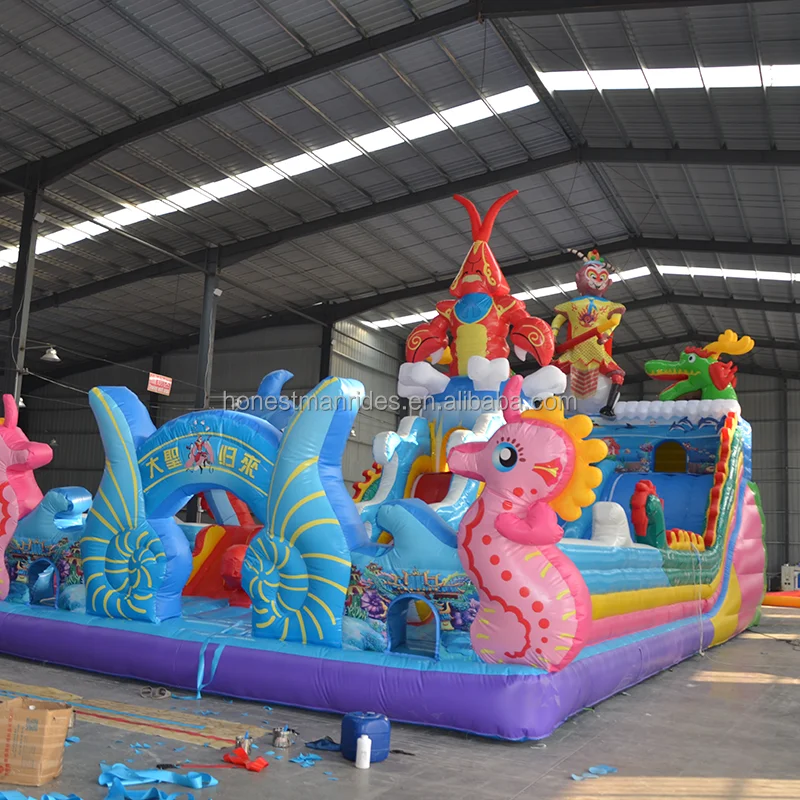

Indoor Kids Bouncy Castle with Slide Bounce House Inflatable Castle and Indoor Amusement Equipment for Children