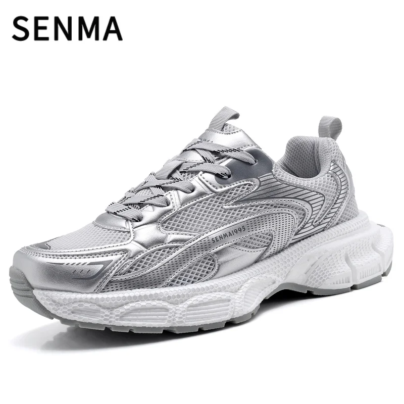 SENMA أحذية رياضية رجالية زوجين الترفيه احذية الجري غير مرئية زيادة عادية متعددة الاستخدامات تنفس سميكة القاع أبي الأحذية