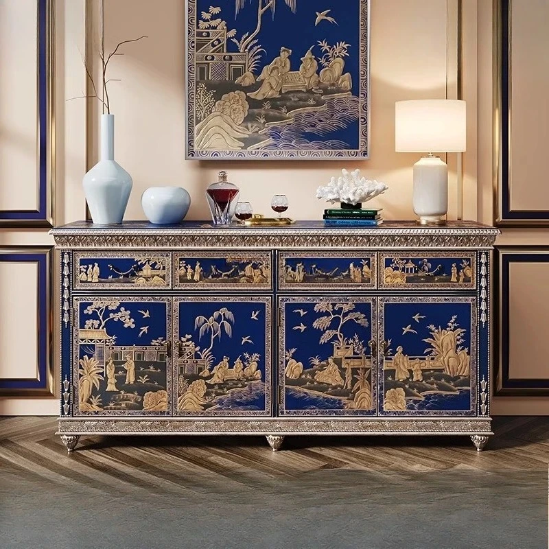 

simple court painted entrance cabinet household living room decorative storage