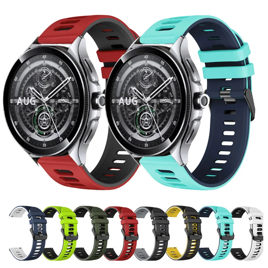 Gelang silikon untuk jam Xiaomi 2 Pro, gelang silikon untuk Mi Watch S3 warna 2 S1 aktif Pro S2 42 46mm gelang cerdas Aksesori Correa