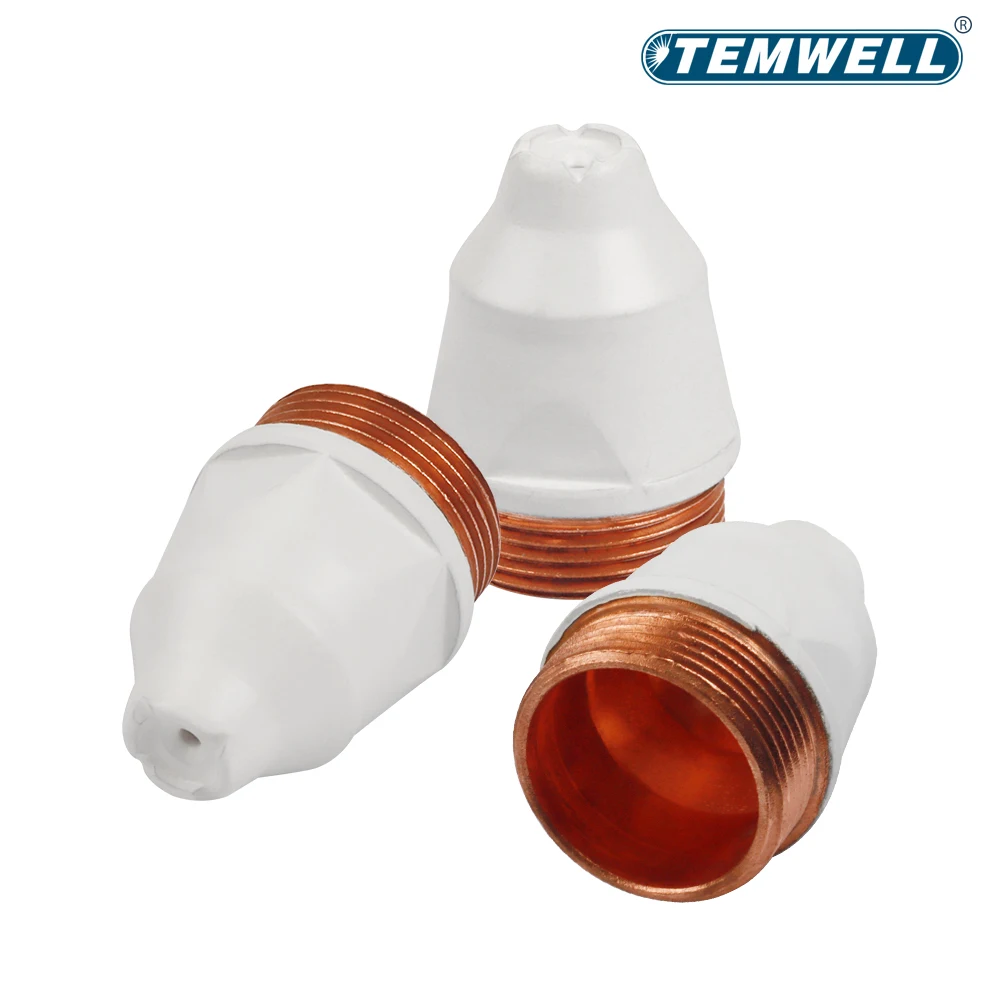 TEMWELL-Buse de protection revêtue P80, torche de découpe plasma à électrode, pointe de soudage CNC, 1.1mm, 1.3mm, 1.5mm, 1.7mm, 60A, 80A, 100A, 20 pièces