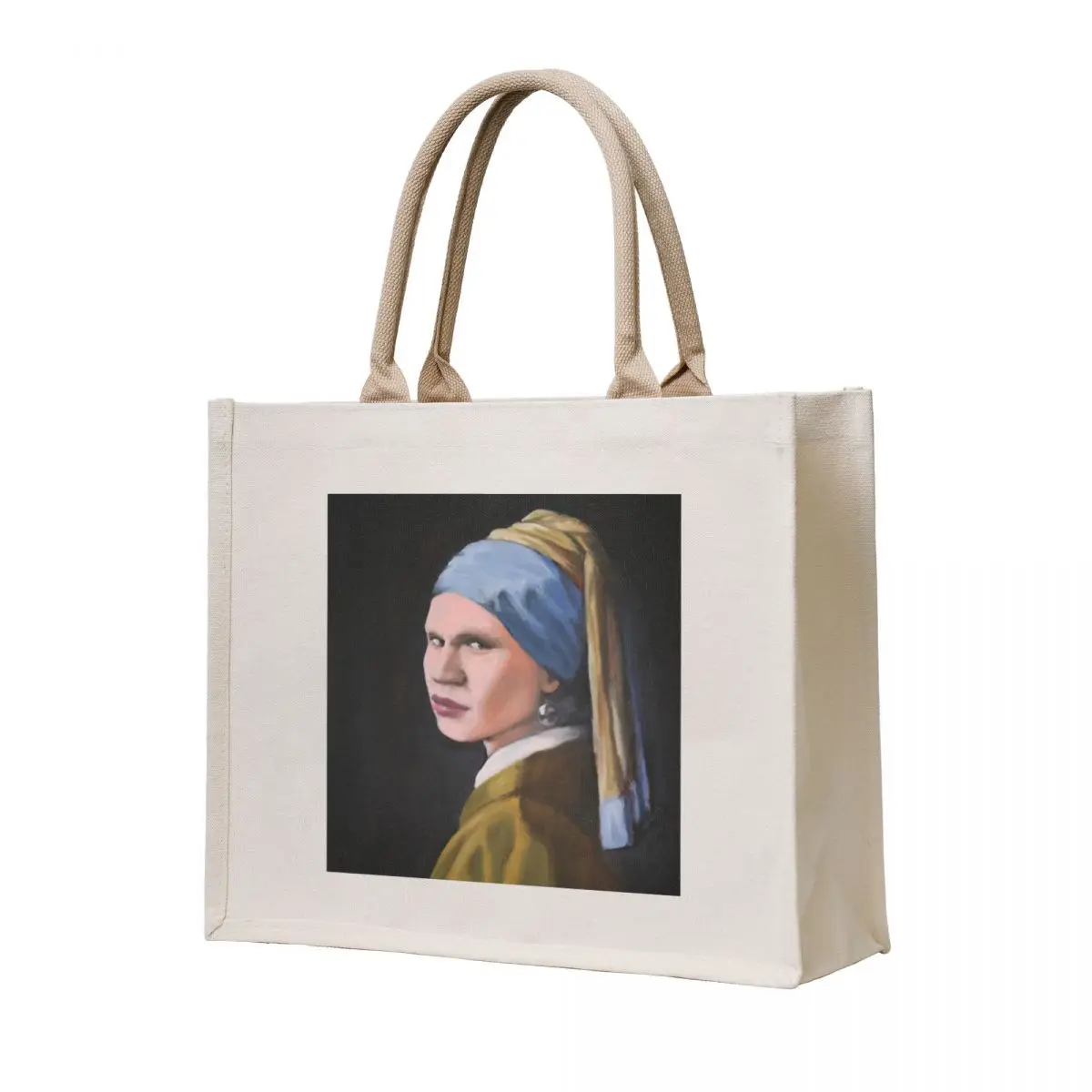 

Erl with the Pearl Earring - Haaland painting by Rory Paints Tote Bag cute pouch bag Custom bag cute tote