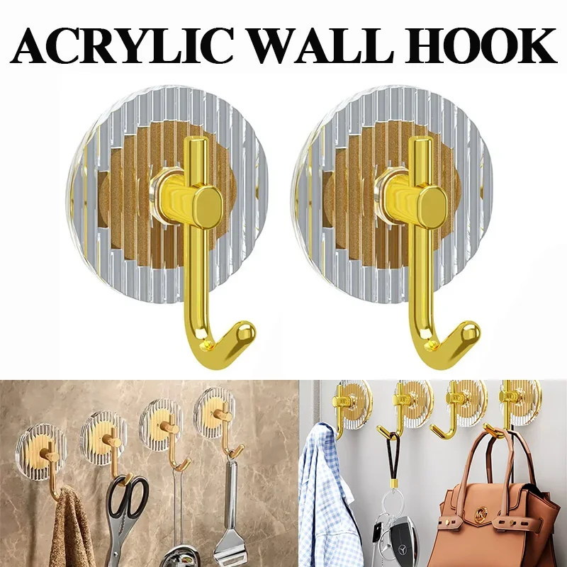 Acryl-Wandhaken für Badezimmer, selbstklebender Handtuchhaken, kein Stanzen, Wandmontage, Handtuchhalter, Tür-Rückhaken für Mantel, Schlüssel, Heimdekoration