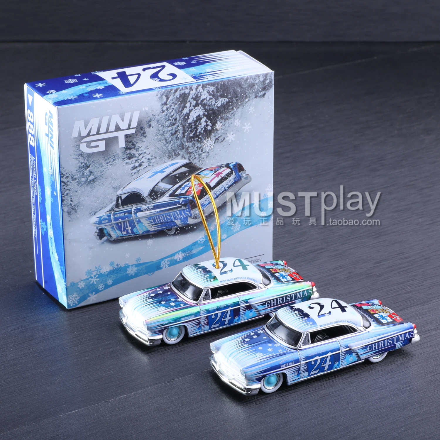 TSM MODEL MINIGT 888 1/64 Lincoln Capri  2024 Christmas double car diecast alloy car model gifts toys