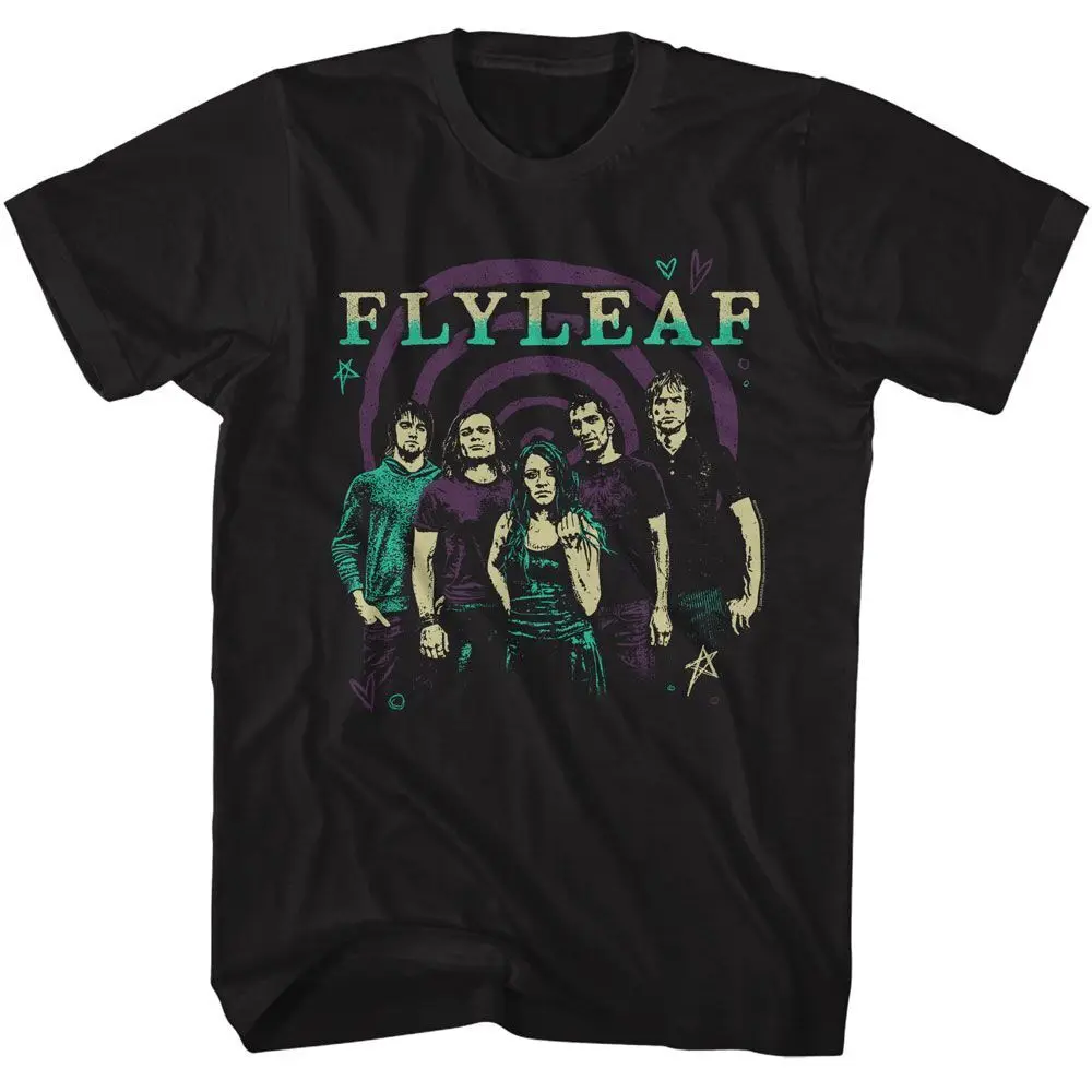 Flyleaf Group Photo Black Adult T Shirt