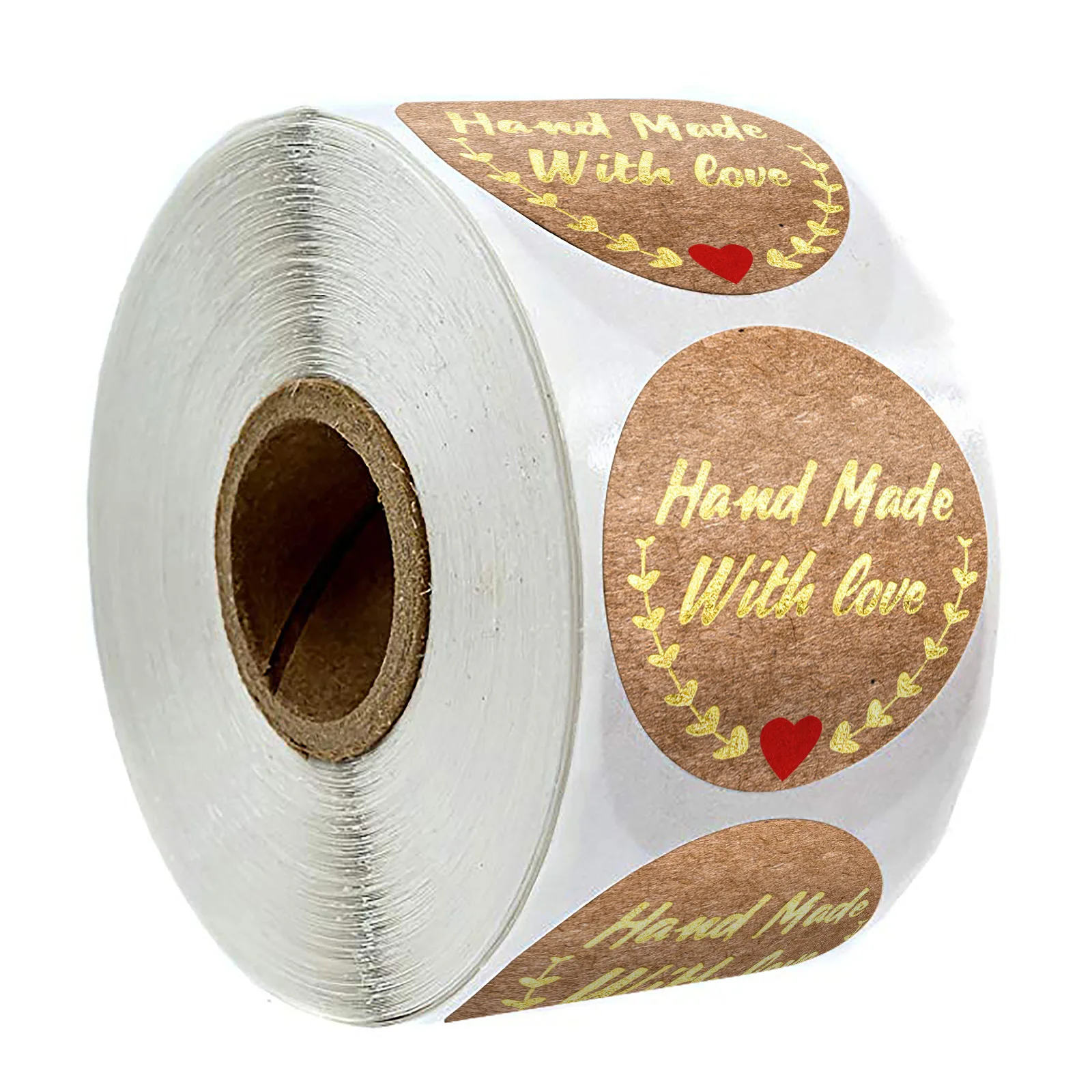 500pcs Handmade with Love Stickers Baking Label Wedding Sticker Party Label Decoration Envelope Seal Stationery Black Sticker