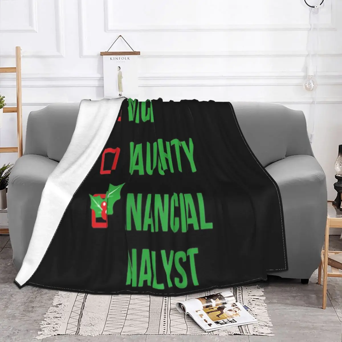 Premium Financial Analyst Funny Pajama Christmas Gift New Arrival Designing Leisure Fashion Throw Blanket