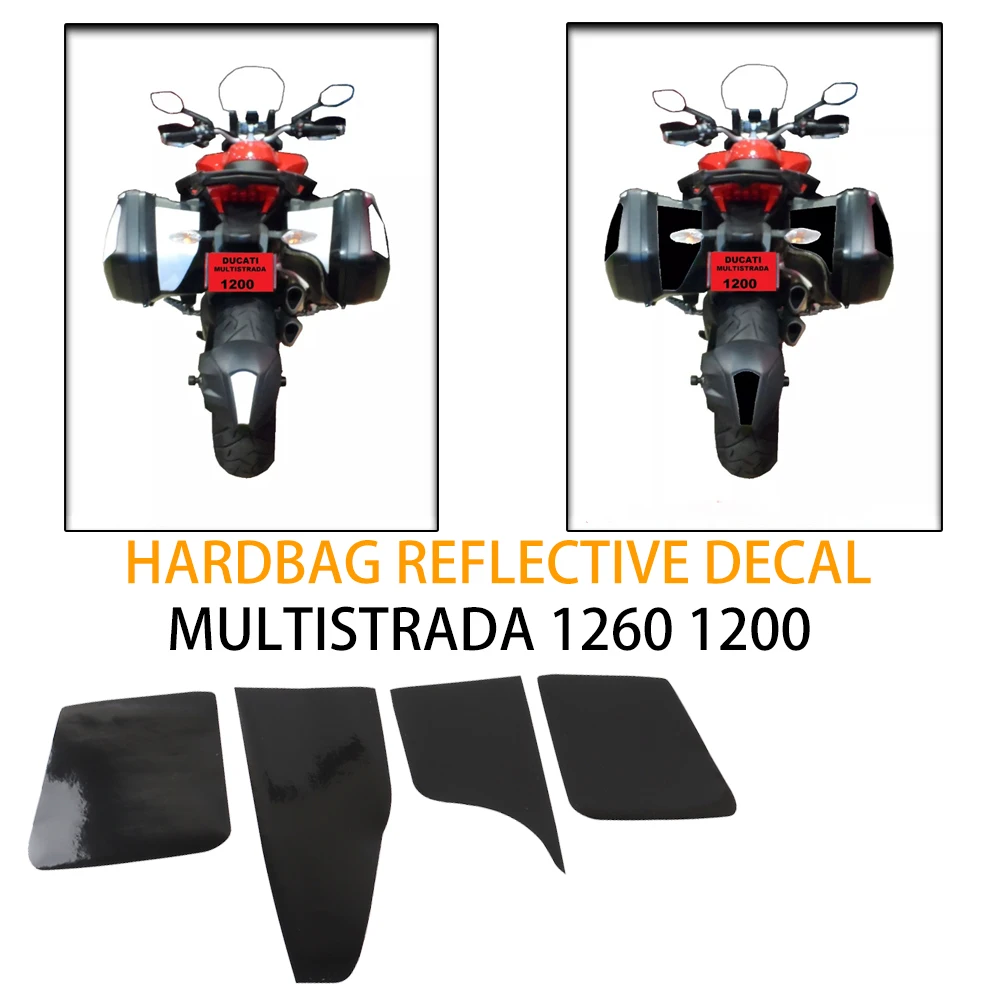 

Reflective Decal Kit for Ducati Multistrada 1200/Enduro 1260/GT Motorcycle Hard Bags 2015-2020+ Safety Stickers