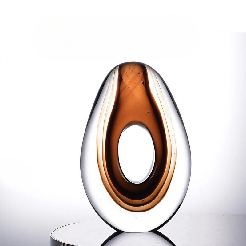 Light luxury minimalist high-end versatile glazed ornaments, crystal glass art ornaments