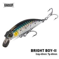 Kingdom Sinking Minnow Fishing Lure 45mm 60mm Far Casting Artificial Hard Wobbler Crankbaits Slim Body Hard Baits For Trout Bass