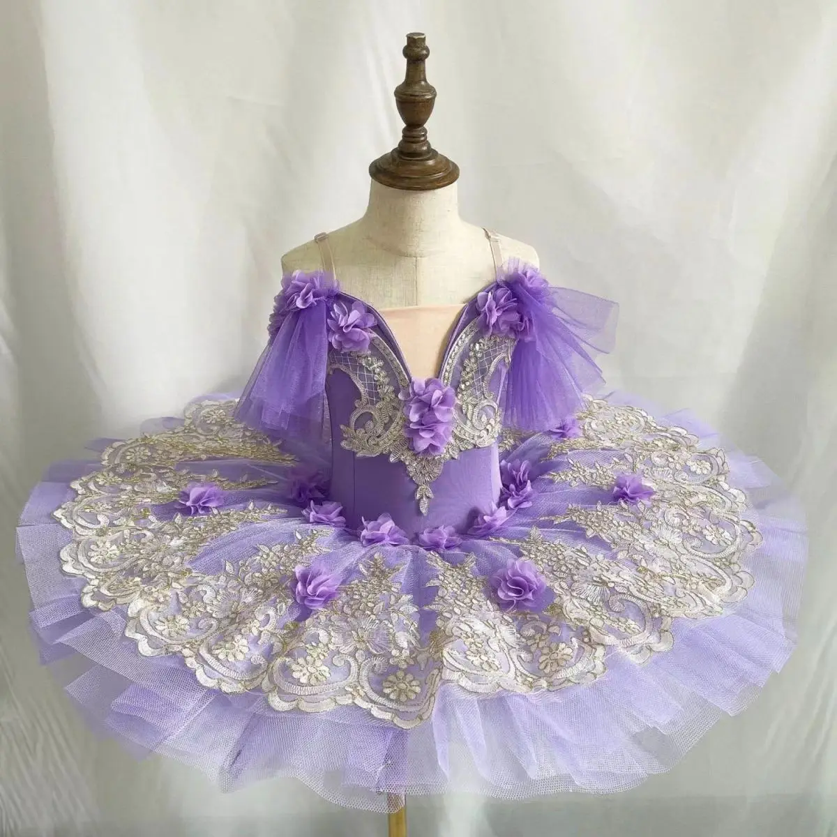 Ruoru Professional Girl Child Ballet Tutu Dress Blue Pink Purple Pancake Tutu Princess Ballet Party Dress Ballet Dance Costume