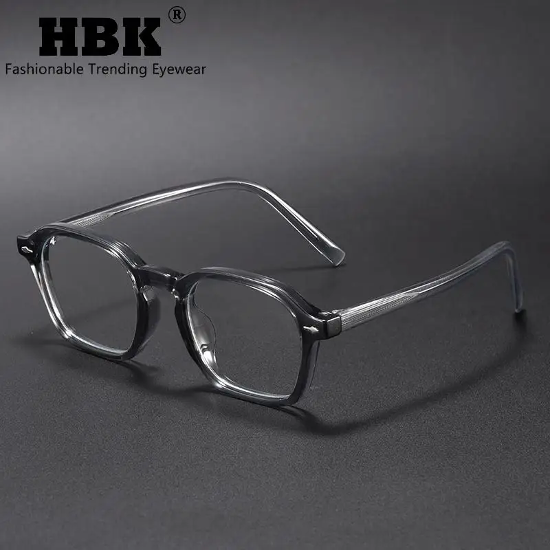 HBK Quadratische Herren-Brillenfassung Retro Hochwertige Marken-Brillen Damen Anti-Blaulicht Dekorative Brillen – Detail 4