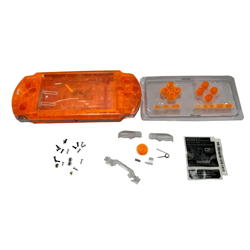 15-цветный полный корпус для игровой консоли PSP3000, сменный чехол с комплектом кнопок, бесплатная защитная пленка