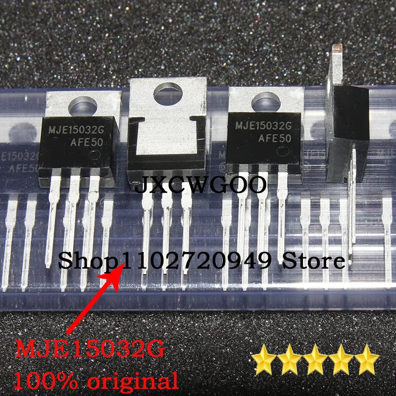 100%New Original 20pcs = 10pair  MJE15033G MJE15032G MJE15033 MJE15032 TO-220 8A 250V Audio Transistor