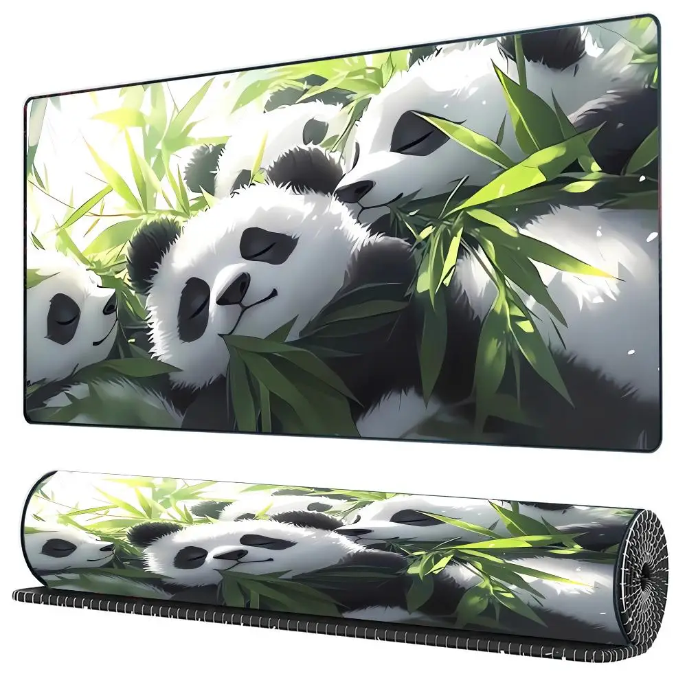 

Kawaii Anime Panda Mouse Pad Large Computer Office Game Table Mats XXL Rubber Anti-slip Gaming Keyboard Mousepads Long Desk Pads
