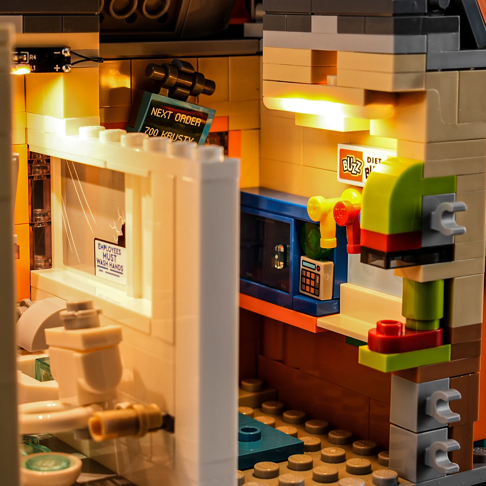 (Solo luce LED senza mattoni) 10352 Idee Krusty Burger Shop (Non includere i kit di blocchi di costruzione imposta il modello)