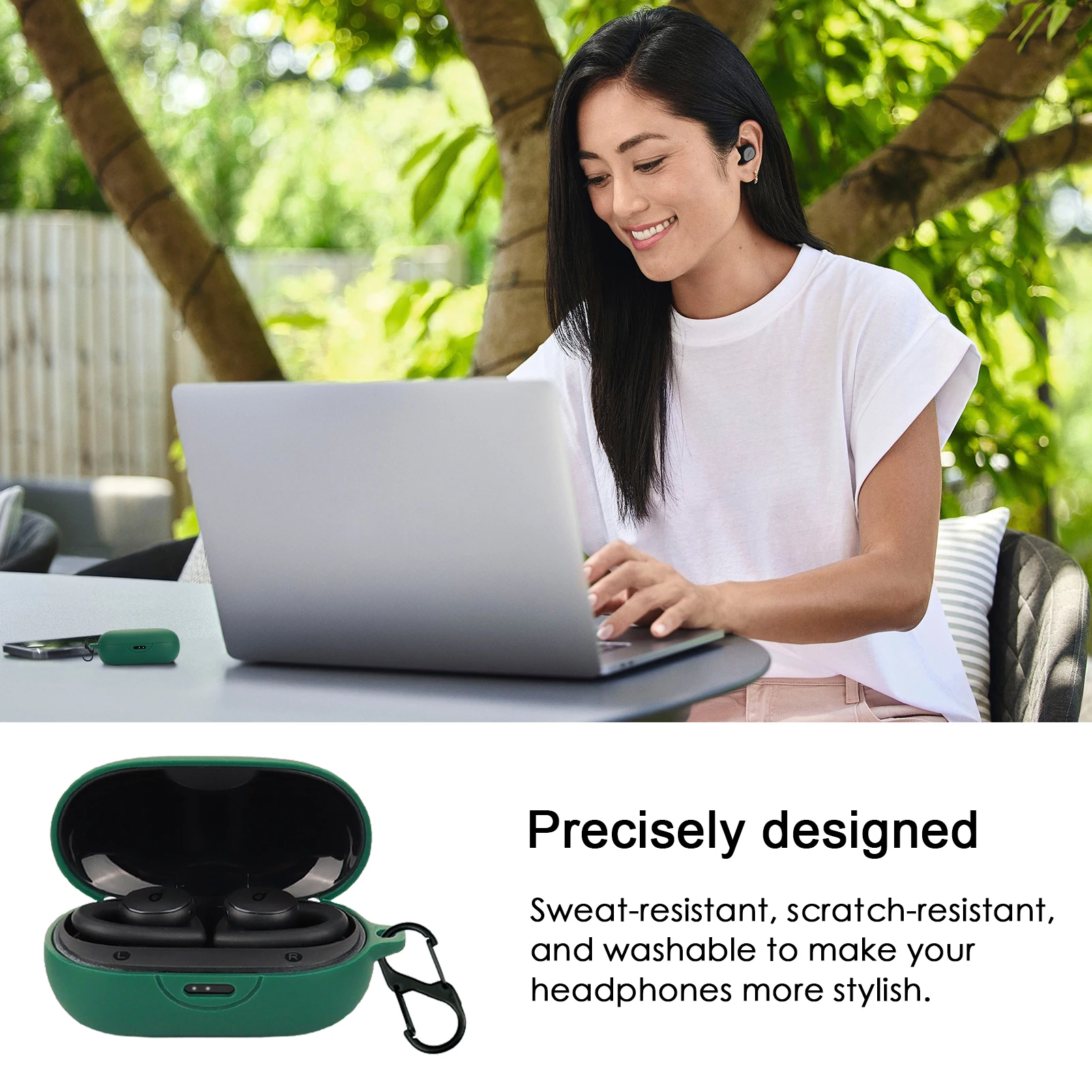 Sem fio fone de ouvido caso protetor apto para anker soundcore sport x10 capa à prova de choque escudo lavável habitação anti-poeira manga