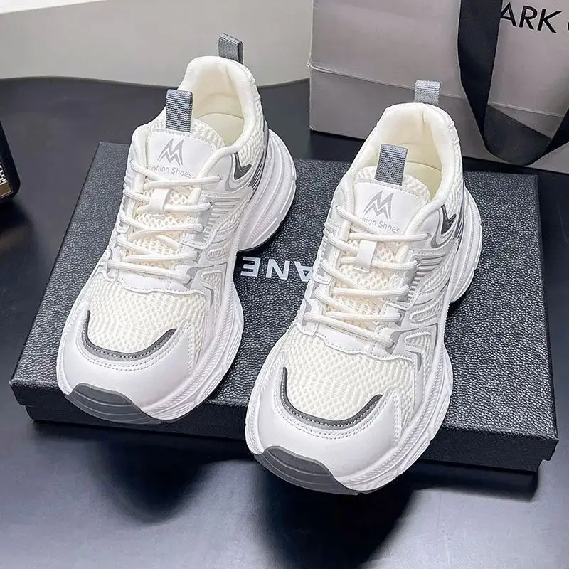 Summer Women Mesh Sneakers Luxury Lace Up Non-Slip Training Shoes Outdoor Breathable Women Tennis Running Shoes Sapato Feminino