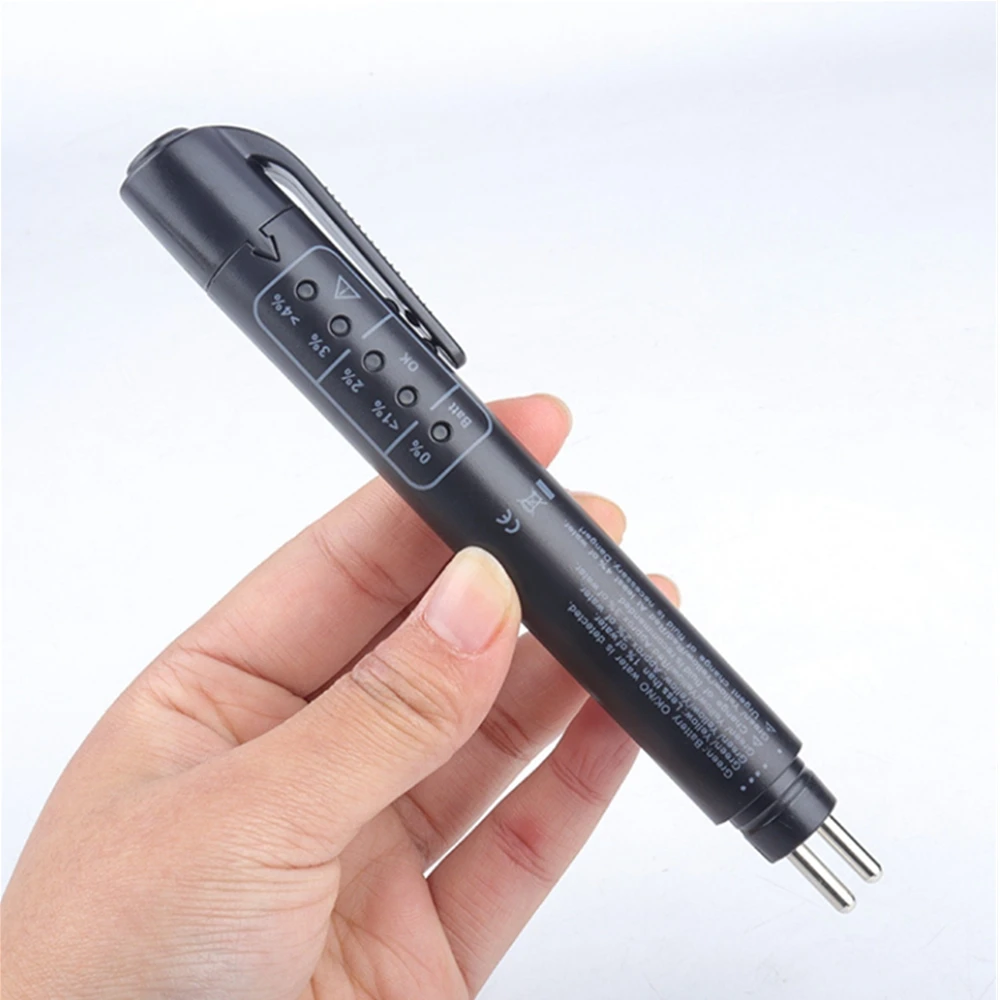 Brake Fluid Tester Pen Fuid Brake Oil Testing Pen Auto Liquid Testing 5 LED Indicator Display Car Repair Tools