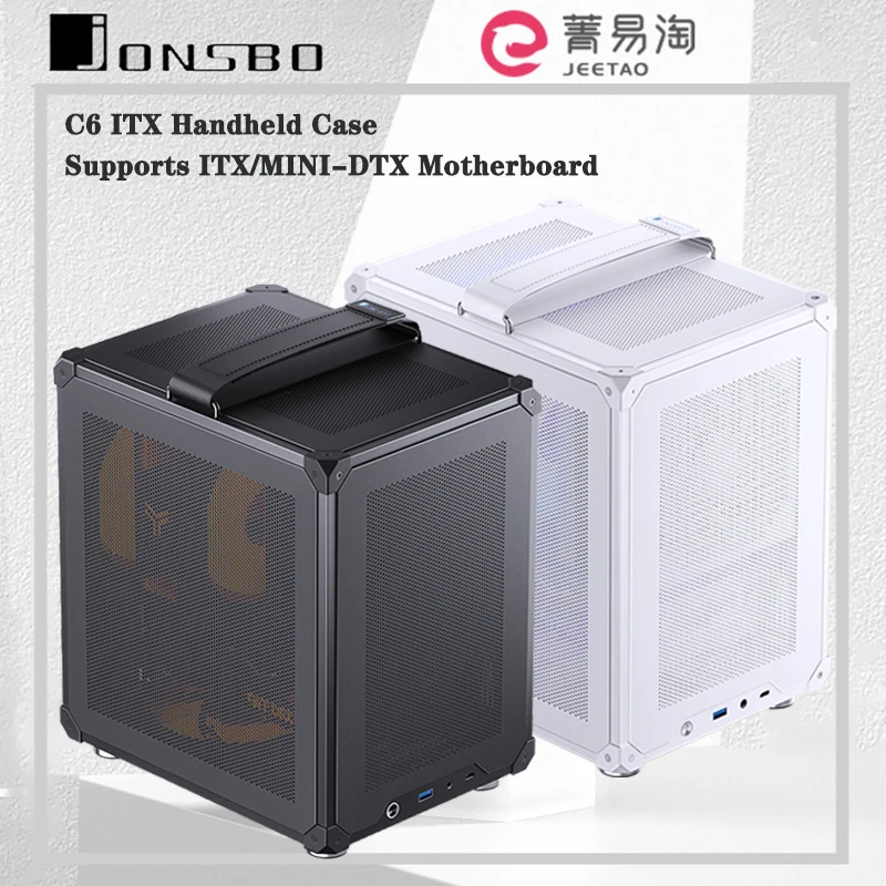 

Портативный чехол JONSBO C6-ITX Портативный настольный мини-сетчатый чехол Блок питания ATX Материнская плата ITX/MINI-DTX по интерфейсу Type-C