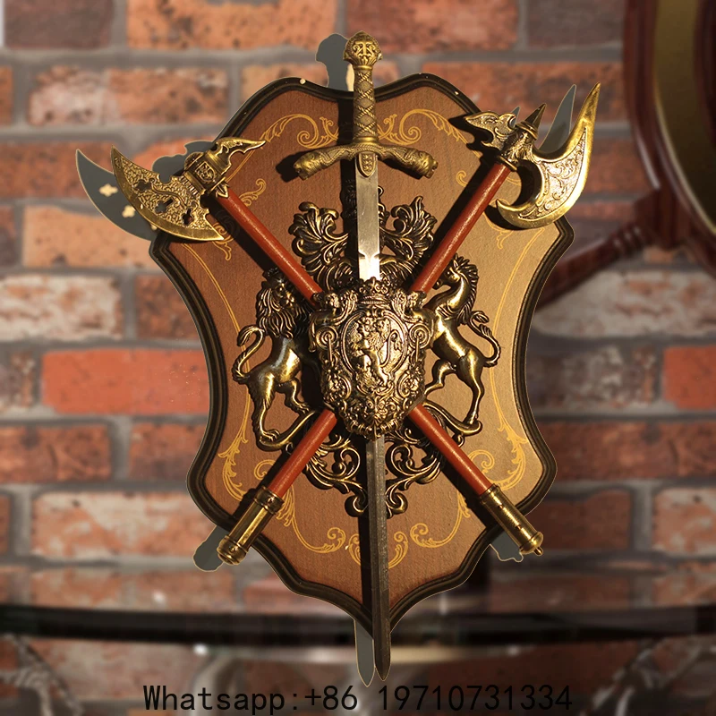 

Medieval Wall Decorations, Roman Shields, Swords, Wall Stickers, Shields with Armor, Decorative Crafts, KTV Bar Wall Decorations
