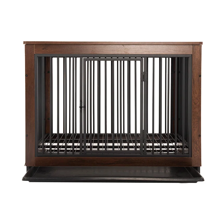 Hot Selling Iron and Wood Pet Cage Good Quality Cheap Ventilated Dog Crate Breathable Furniture From Factory in China