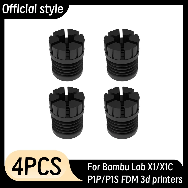 

4PCS Upgraded Anti Vibration Feet Kit for 3D Printer Lab X1/X1C/P1P/P1S, Anti-Slip Shock Absorbing Pad 3D Printer Accessories