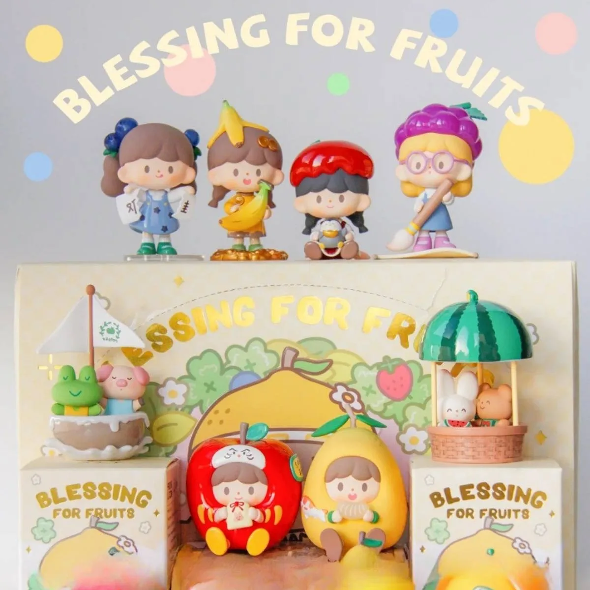 

zZoton Blessing For Fruits Series Mystery Box Blind Box Kawaii Tabletop Ornament Model Doll Toys Collectibles Surprise Gifts