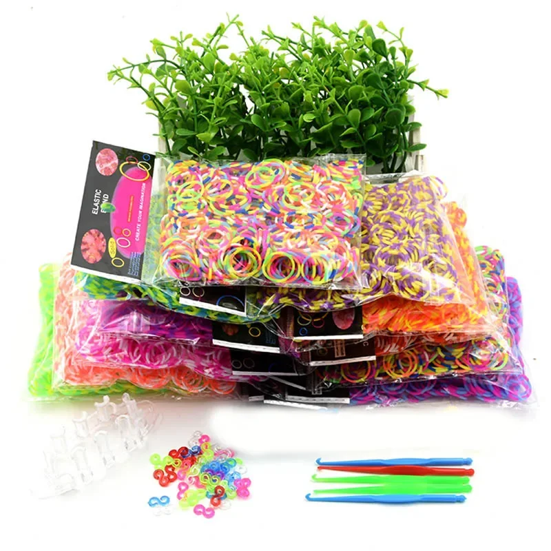 DIY Ręczna maszyna dziewiarska Gumowy wkład do włosów Bransoletka Opaska na krosno Opaski na krosno Sztuka i rzemiosło Klipsy Uroki Zrób tkane zabawki DIY