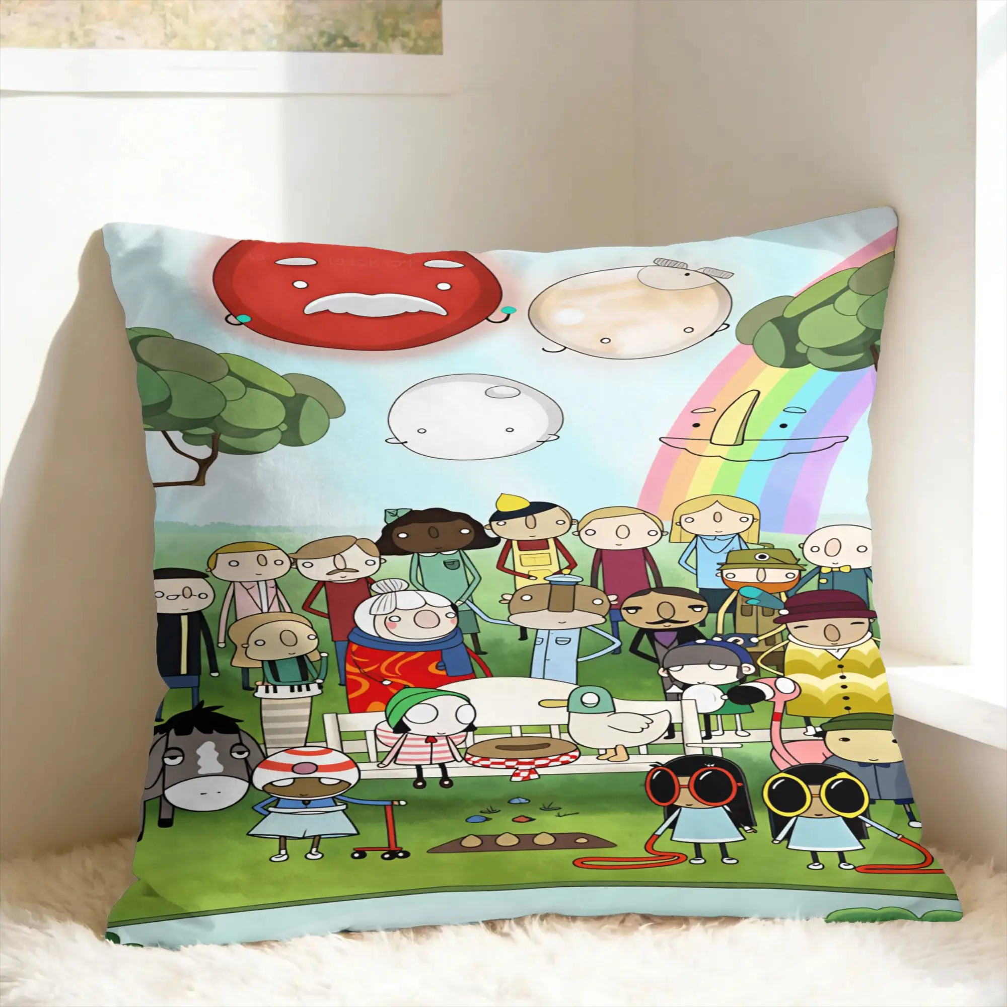 Pillow Cover Sarahs And Duck  Kawaii Pillow Case For Sofa Couch Bed Living Room Pillowcases