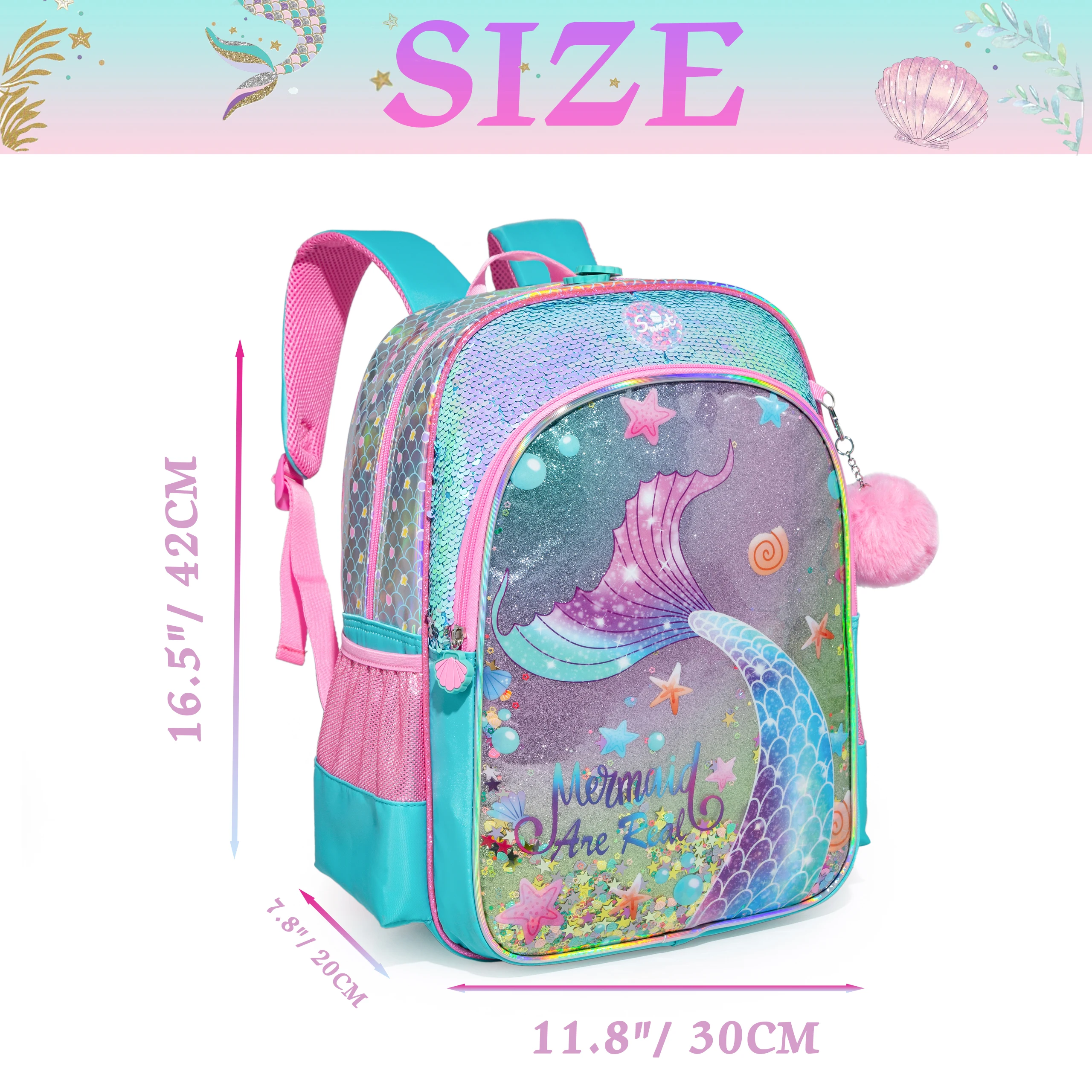 Imagem -02 - Mochilas Escolares Unicorn para Meninas Adolescentes Mochila com Lancheira Estojo para Lápis Mochila Primária Elementar