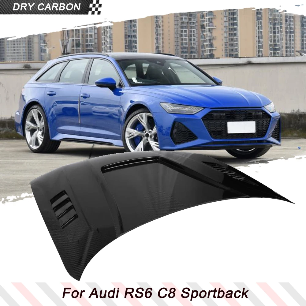

Комплект обвеса из сухого карбона (препрег) для Audi RS6 C8 2019-2025: передний бампер, крышка капота, декоративная накладка на капот, гоночный обвес