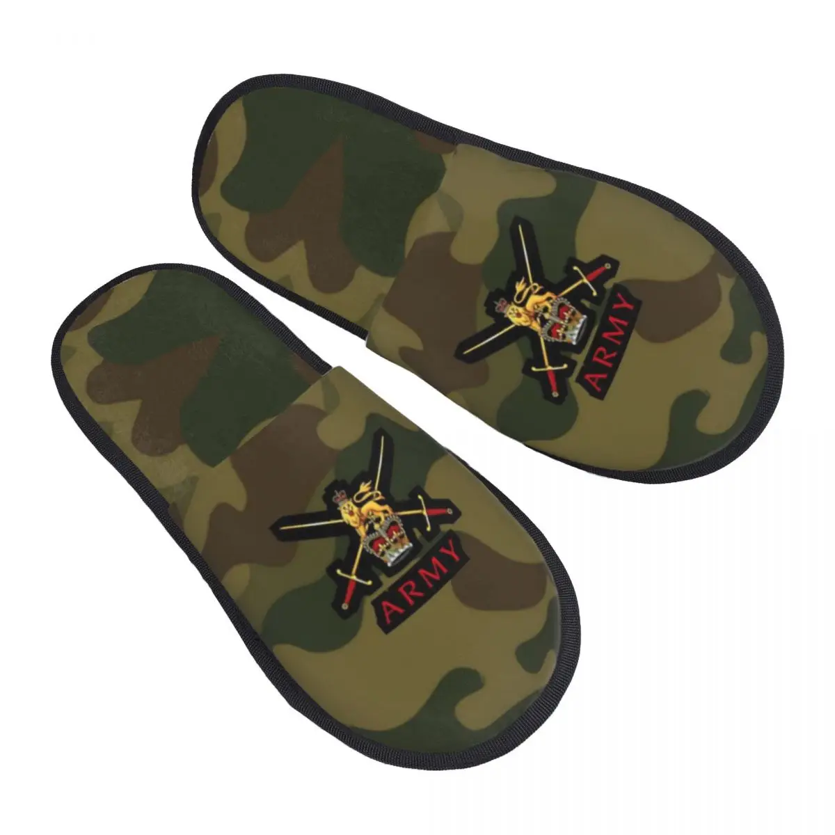 Custom UK British Army Soft Memory Foam House Slippers Women United Kingdom Royal Navy Cozy Warm Anti-skid Sole Slipper