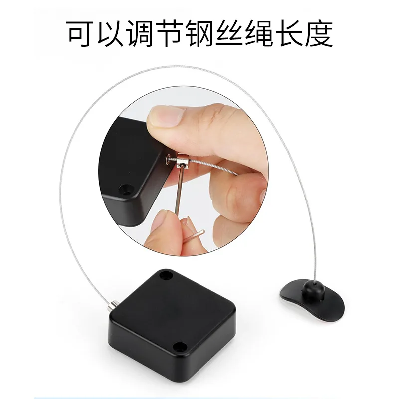 10 Pieces 63*63*17mm 2-meter steel wire ropeMobile Anti-lost Pull Box Anti Theft Recoiler Cable Retractor