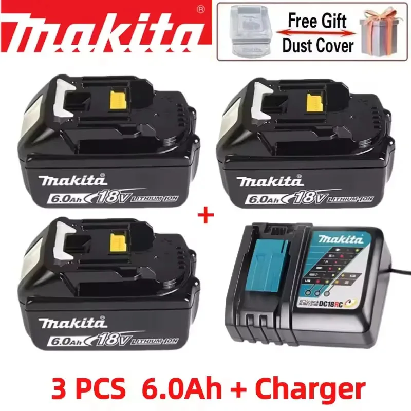 

original Makita 18V 6Ah Rechargeable Battery ,For Makita BL1830 BL1830B BL1840 BL1840B BL1850 BL1850B Power Tools Battery