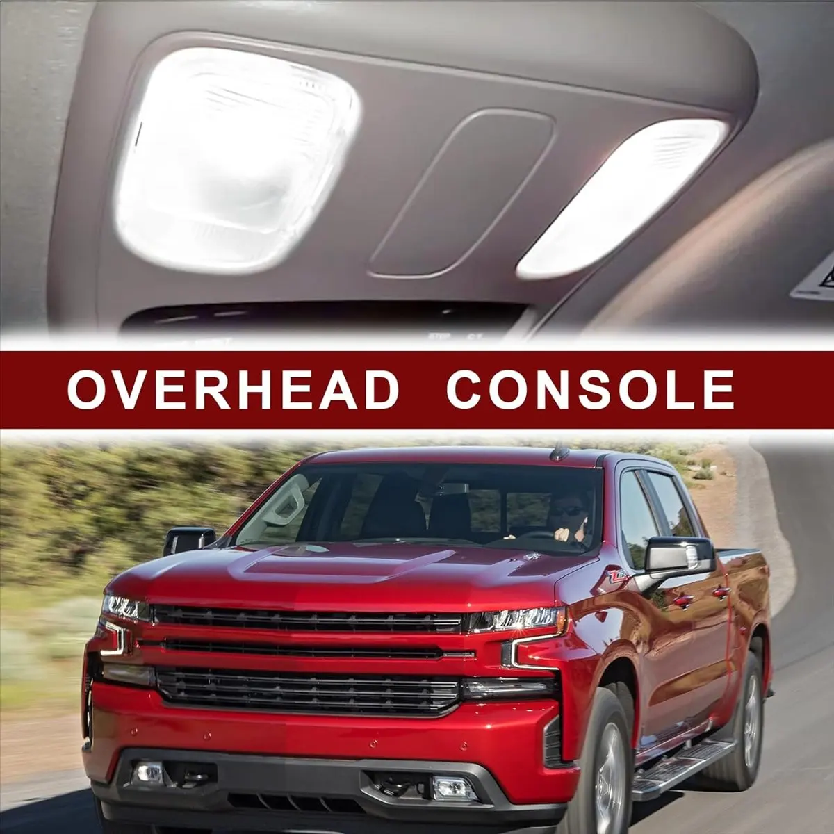 #03N Automotive Parts & Accessories,Car OverHead Light Console 1DK78BD1AA for Dodge Ram 1500 2500 06-10 (ABS)