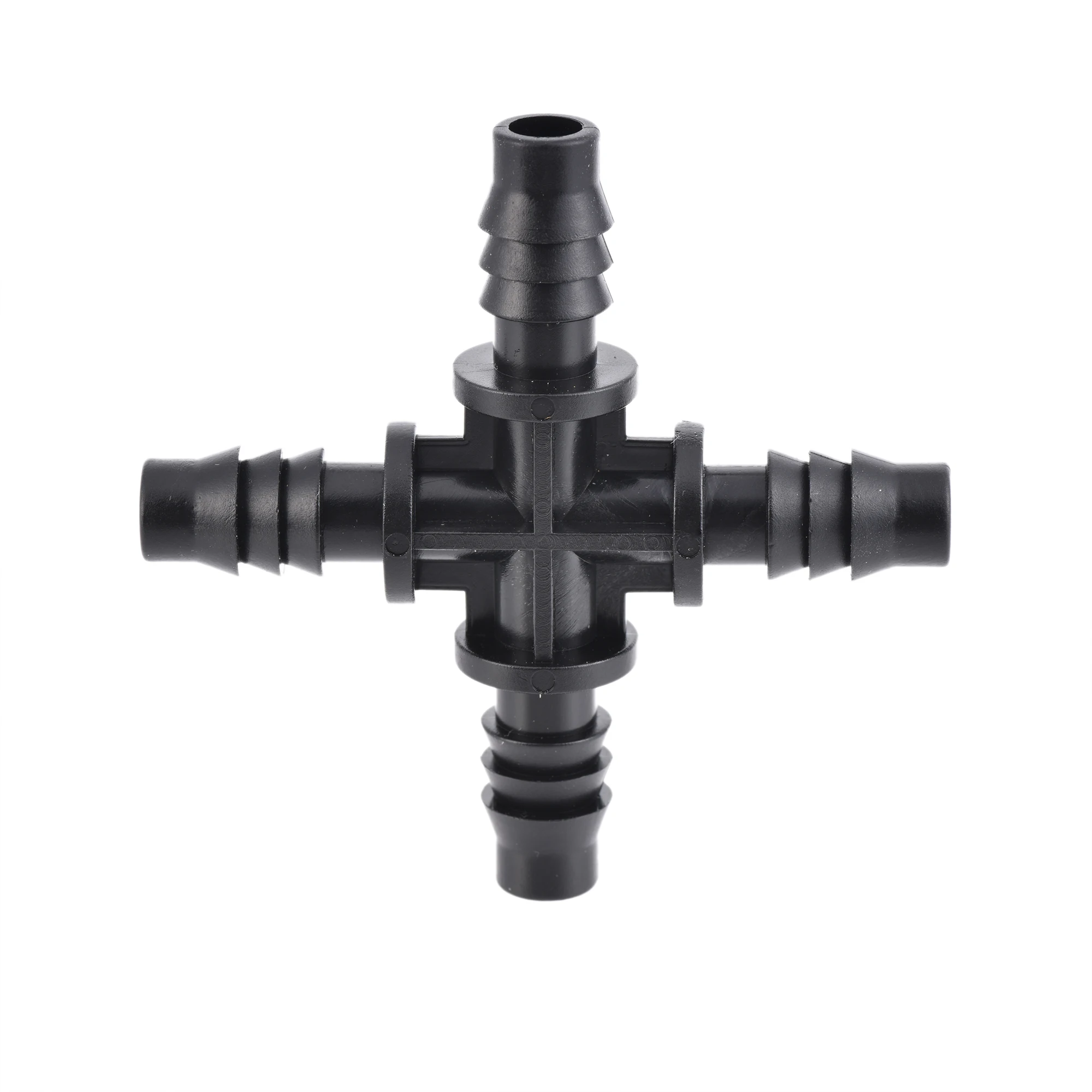 

5Pcs 3/8" 4-Way Barb Hose Connector Plastic Garden Irrigation Pipe Splitter for 8/11mm Watering Tubing