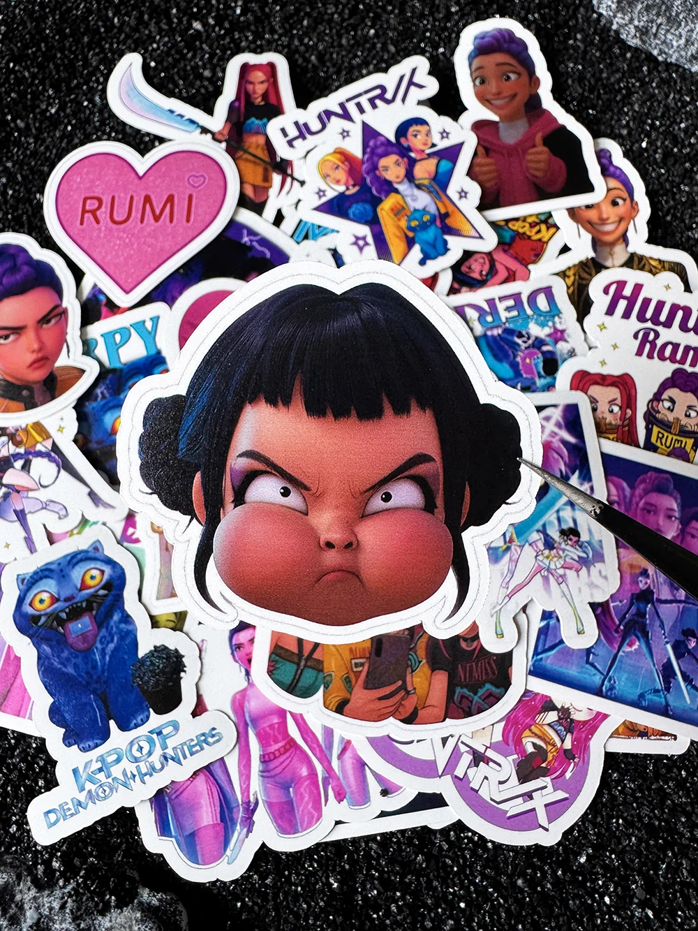 

60PCS Kpop Movie Demon Hunters DIY Suitcase Scrapbooking Cup Stickers Huntrix Saja Boys Derpy Tiger Decoration Decal Party