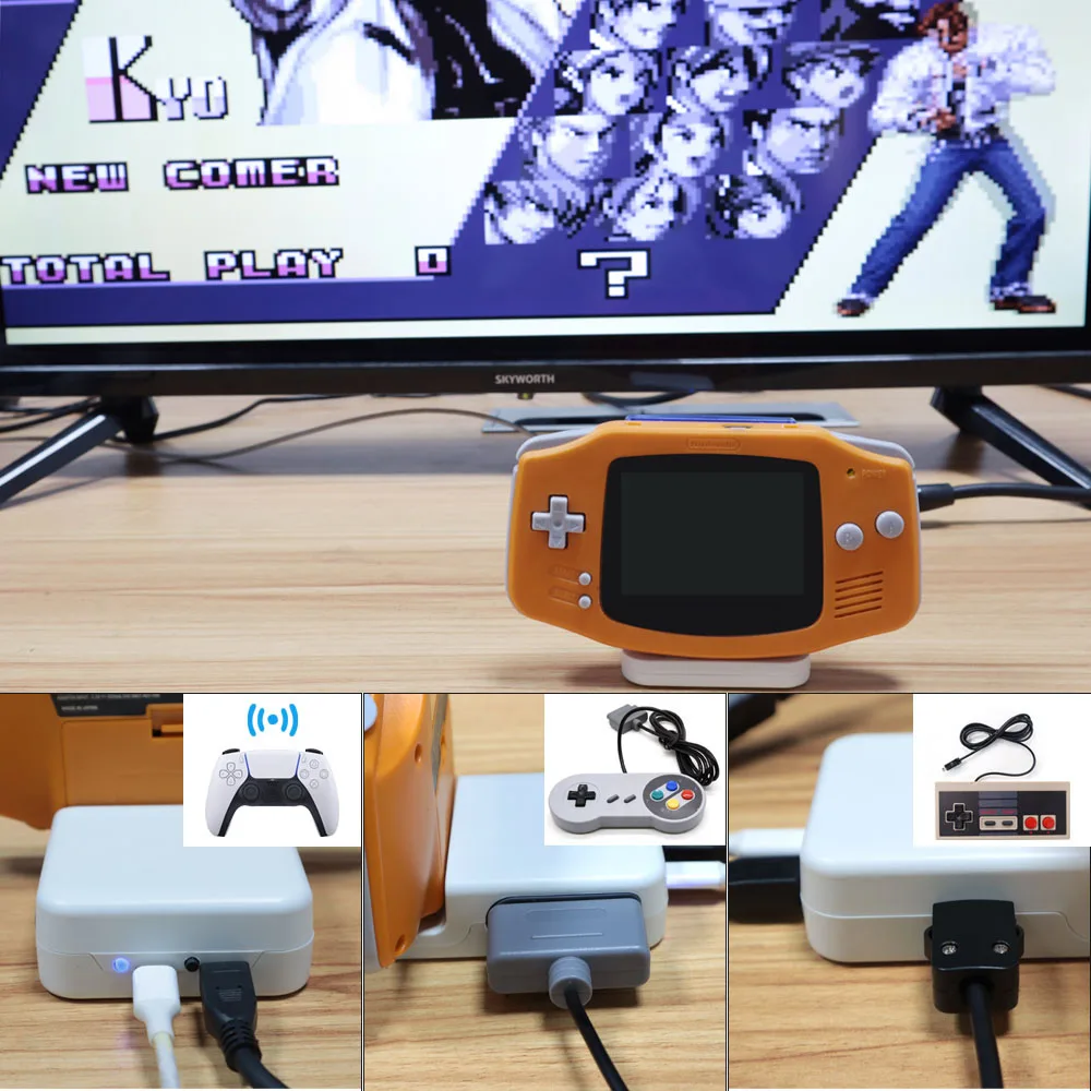 محول تحكم لاسلكي HDMI ، مجموعة رصيف بلوتوث GBA ، إصدار شاشة V2 ، متوافق مع PS5 ، PS4 ، مفتاح ، وحدة تحكم Xbox