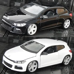 Bburago-Simulation Alloy Car Model, Volkswagen Scirocco R, Brinquedo branco, Coletar presentes, 1:24