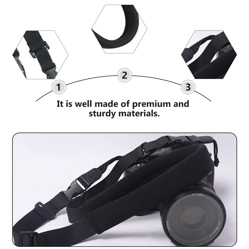 

2 Pcs Shock-absorbing Camera Strap Shoulder Harness Belt Digital Suspenders Adjustable Neck Nylon Travel