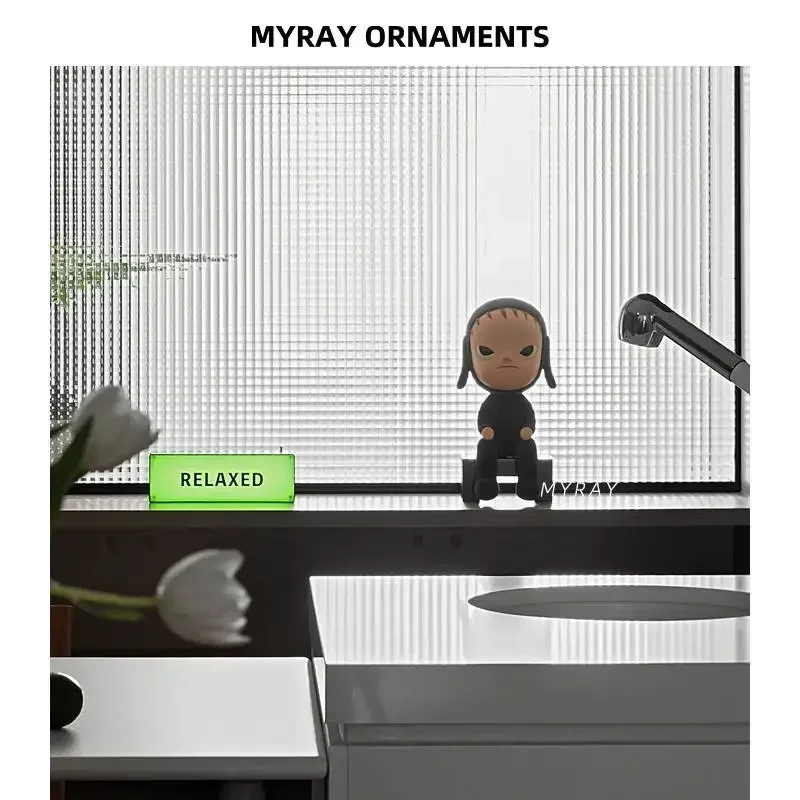 Yoshitomo nara dwelling em um ninho de caracol insônia boneca designer brinquedo anime figura de ação modelo colecionável brinquedos presente ornamentos