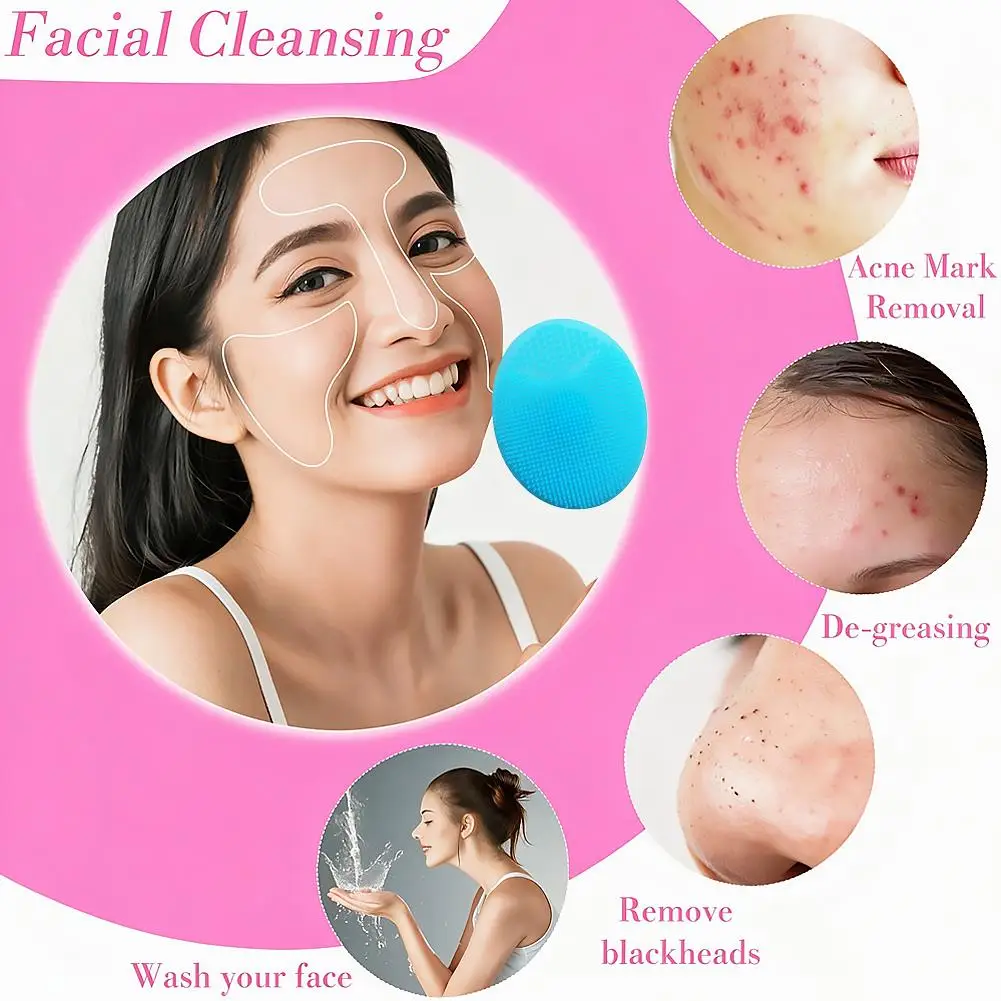 Silicone Cleaning Brush Gel Washing Pad Exfoliating Blackhead Remover Facial Deep Cleansing Face Care Brushes Baby Bath Massager