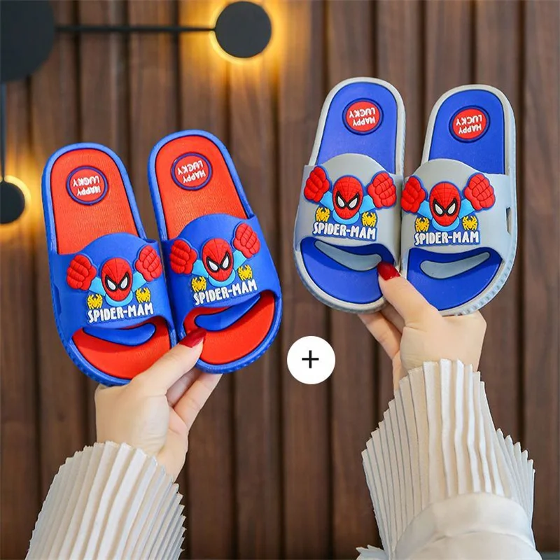 Disney Children\'s Slippers Cartoon Boys\' Summer Home Shoes Boys Sandals Waterproof Anti-slip Kids Garden Shoes Size