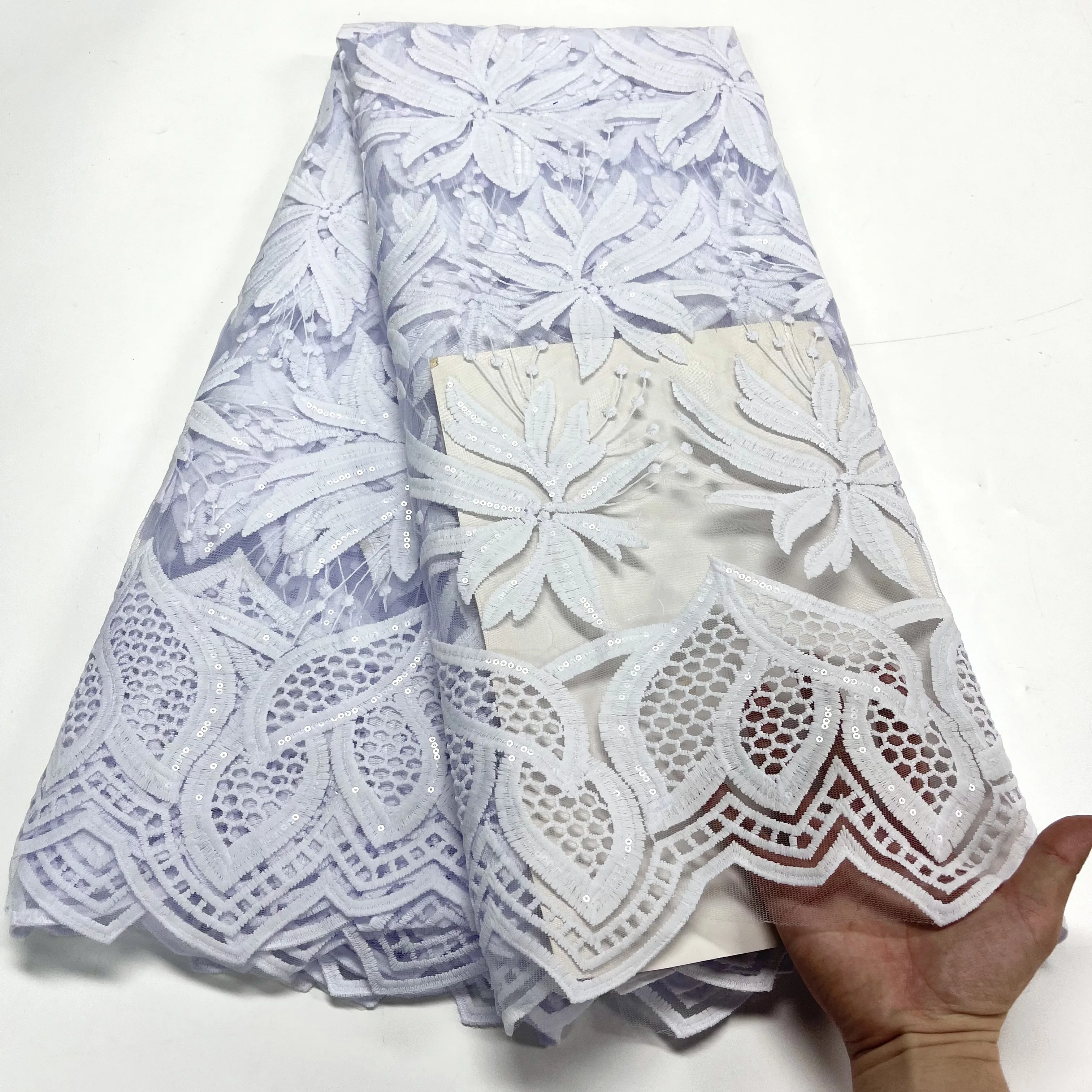 African Cord Lace Fabric for Wedding, High Quality