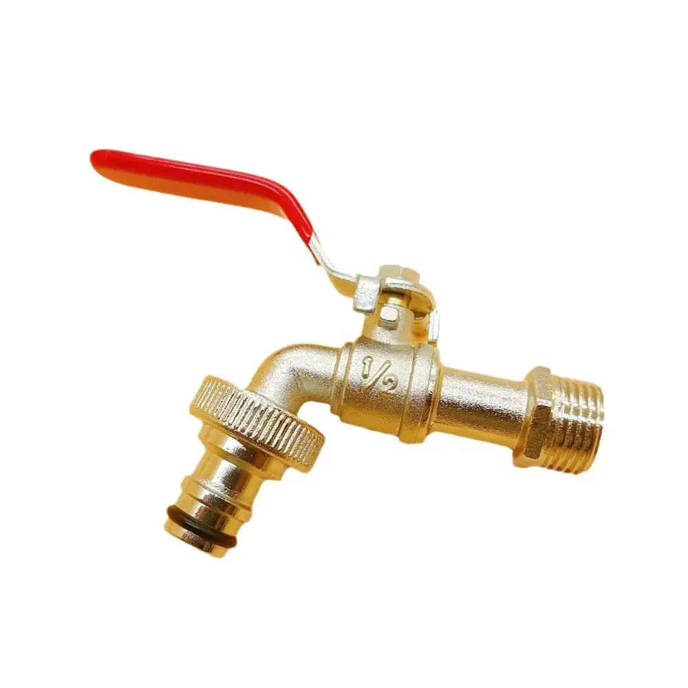 Heavy Duty Garden Faucet Quick Opening Tap Zinc Alloy For Washing Machine Connection Outdoor Cleaning Irrigation Valve
