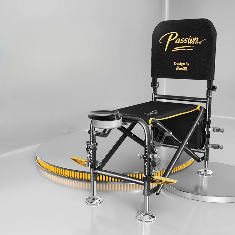 

Knight Fishing Stool 2026, Rustproof & Scratch-Resistant, Height Adjustable Reclining Chair, All-Terrain Foldable for Camping