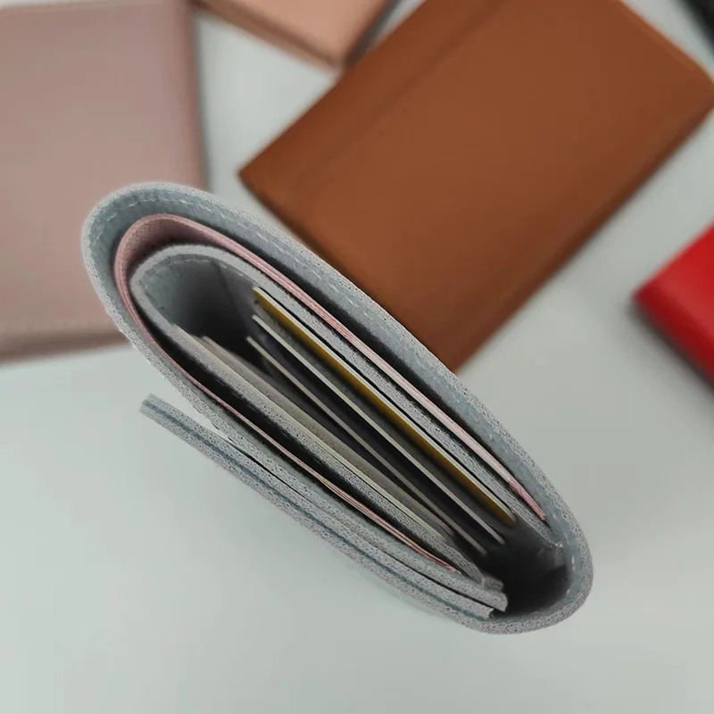 

Women Slim Wallet with Card Holder Fold Buckle Small Wallet Portable Bank Card Driver's License Ultra Light Bag 2025 New
