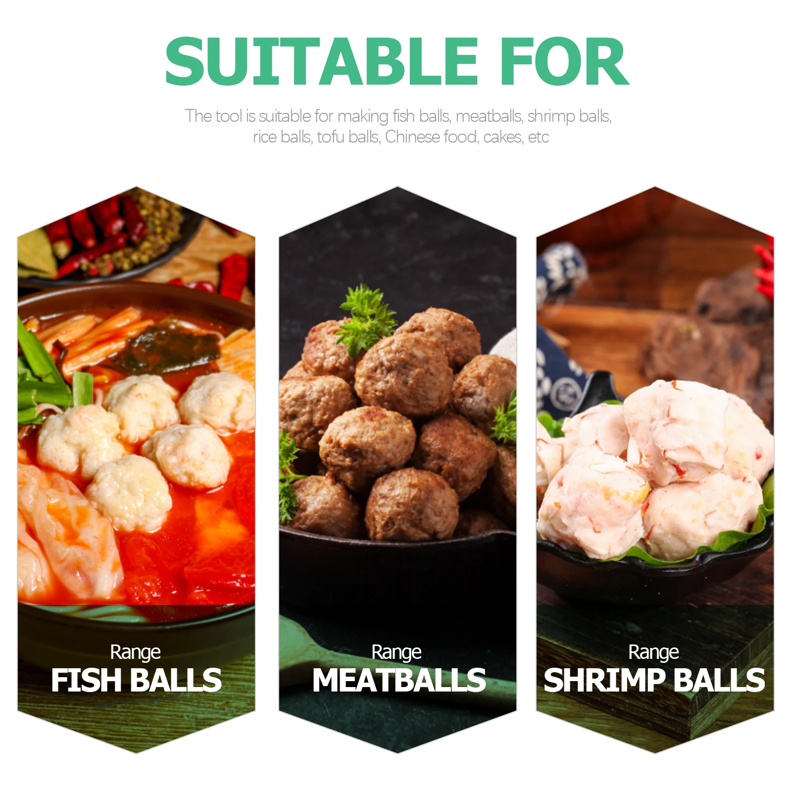 

Meatball Maker Manual Baller Tool Non-Stick Portable Kitchenware For Meatballs Shrimp Balls Rice Cakes Cooking Accessories