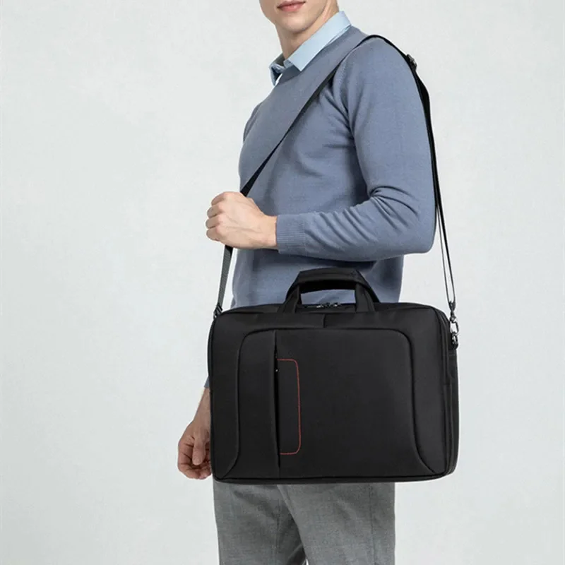 Fashion Large Capacity Men's Briefcase Business Handbag Waterproof 15.6"Inch Laptop Office Male Shoulder Messenger Bag